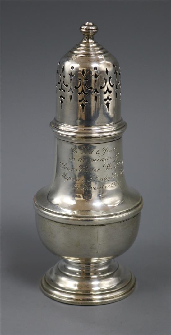 A 1930s silver sugar sifter, 5 oz.